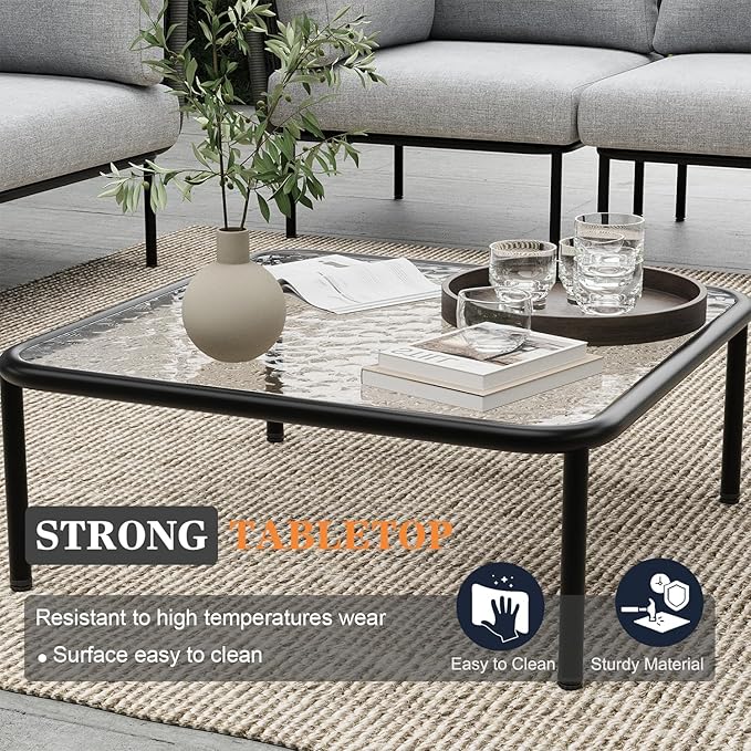 9 Piece Modern Outdoor Rope Wicker Sectional Patio L-Shaped Conversation Sofa Set Deep Seating with Thick Cushions