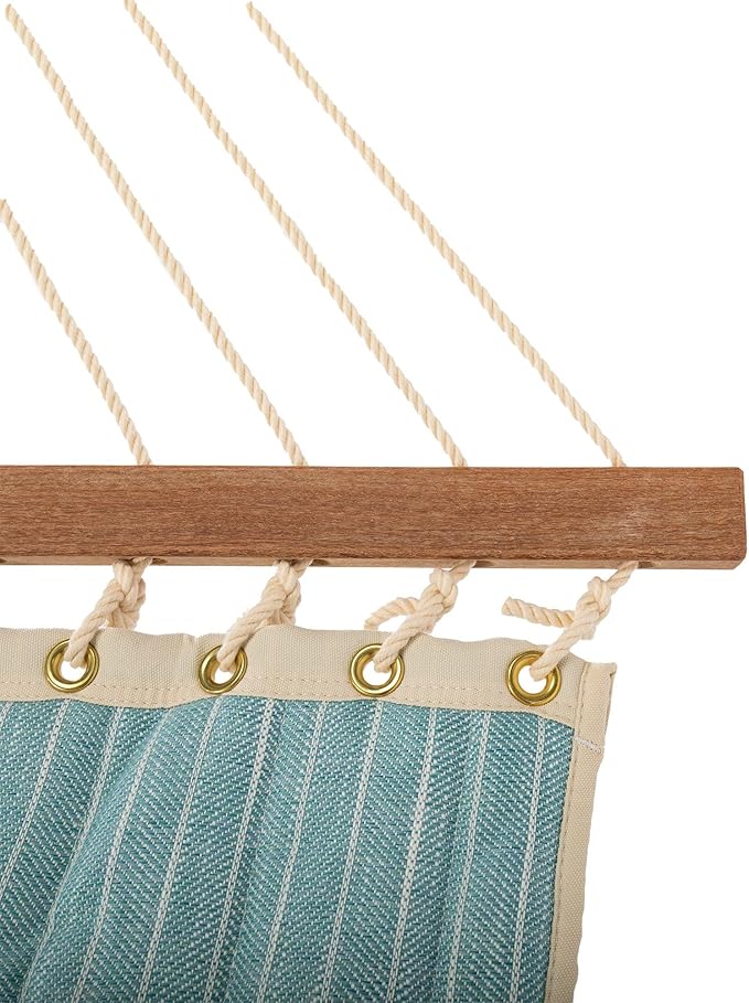 Nags Head Hammocks Harborview Surfside Bella Dura Quilted Hammock, Constructed of Durable Fabrics, Cumaru Spreader Bar, Rolled Rim Grommets, Galvanized Hardware, Handcrafted in The Carolinas