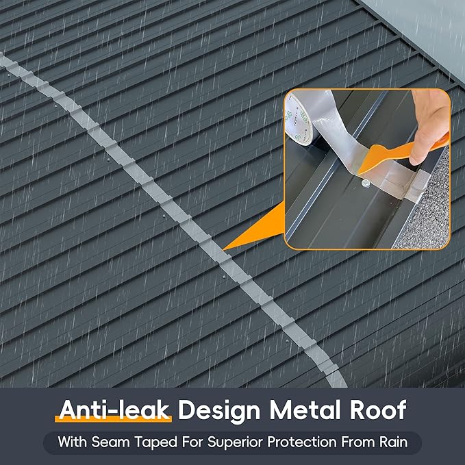 Heavy Duty Metal Carport Kits with Galvanized Steel Roof and Frame, Outdoor Carport Canopy Enhanced Base, Extra Large Car Tent Garage Shelter for Car, SUV, Truck and Boats (12x20 FT, Gray)