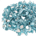 Stanbroil 10-Pound Fire Glass - 1/2 inch Reflective Tempered Fire Glass for Fireplace Fire Pit, Aqua Blue Reflective