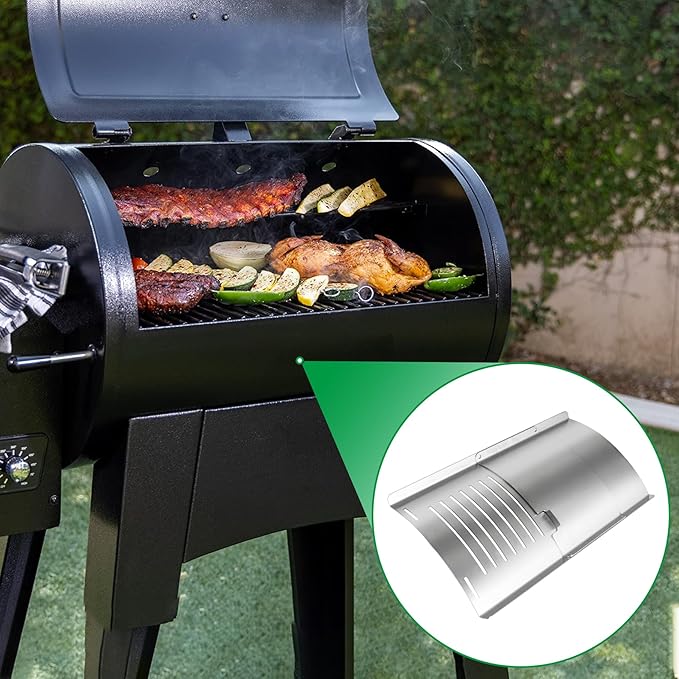 Flame Broiler Kit for Pit Boss 340 440 Pellet Grills Tailgater Heat Diffuser Tamer PB340 PB440 PB440TG1 Replacement Parts Pitboss Deflector Plate Smoker BBQ Accessories