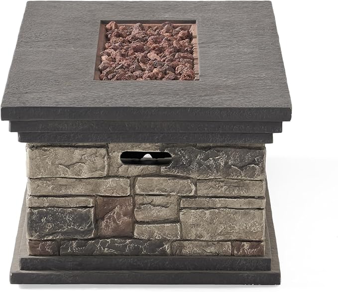 Propane Fire Pit Table, 56 Inch Firepits for Outside, Rectangular Gas Fire Pit for Outside Patio, MGO Propane Fire Table, 50000BTU, Stone Gray