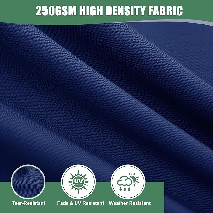 Chaise Lounge Cushions Outdoor - Waterproof and Fade Resistant Sun Lounger Replacement Cushions - Patio Lounger Pads with Removable Cover for Pool, Deck, Lawn, 80 x 26 x 3 Inch, Navy