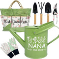 Nana Gifts, Garden Kit for Christmas Nana Gifts from Grandkids Floral Gardening Tools and Durable Garden Tools Organizer Tote, Ideal Gardening Set for Women on Christmas Plant Lover Present