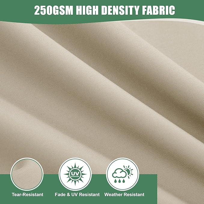 Chaise Lounge Cushions Outdoor Set of 4 - Waterproof and Fade Resistant Sun Lounger Replacement Cushion - Patio Lounger Pads with Removable Cover for Pool, Deck, Lawn, 72 x 21 x 3 Inch, Cream