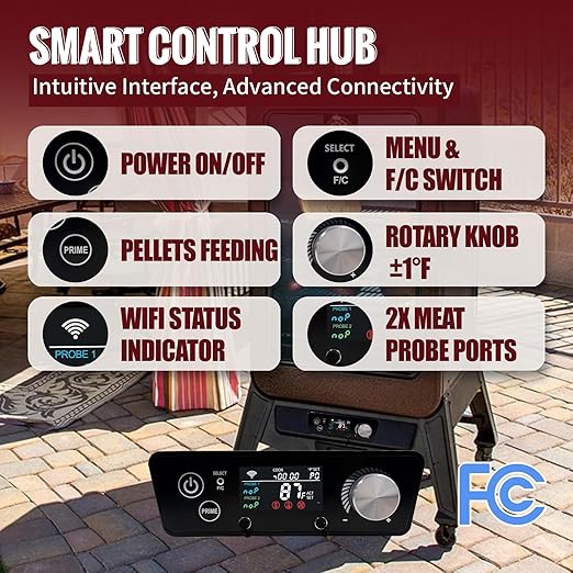 Smart WiFi APP Controlled PID Trapezoid Controller Kit for Pit Boss Vertical Pellet Smoker Copperhead 3/4/5/7-Series (PBV3P1/PBV4PS1/PBV5P1/PBV7P1) & 5-Series Copper-Walmart PBV5PW1, Includes Hot Rod