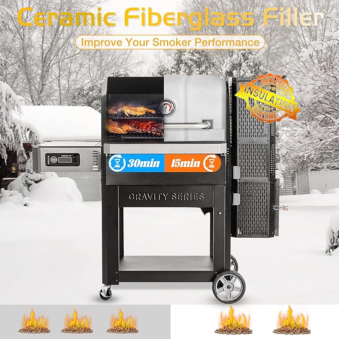 Insulated Blanket for Masterbuilt Gravity 1050 Series MB20041220 MB20041320 Thermal Insulation Smoker Cover Replacement Parts BBQ Winter Accessory