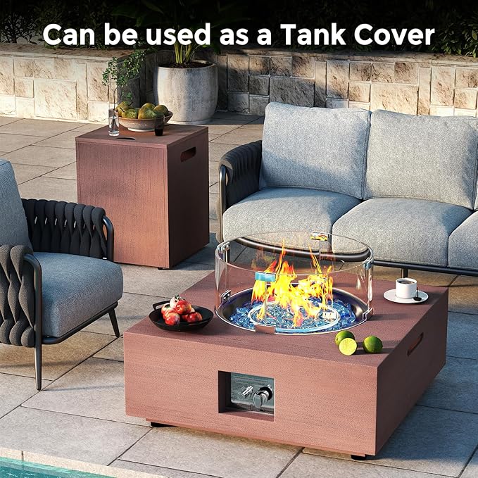 Propane Tank Cover Table 20 Lb Propane Tank Storage Box Holder Outdoor Gas Tank Cover Outside Hideaway Table For Gas Fire Pits