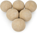 Stanbroil Ceramic Balls - 5” Round Fire Stones for Fire Pit Fire Bowl and Fireplace - Set of 6, Beige