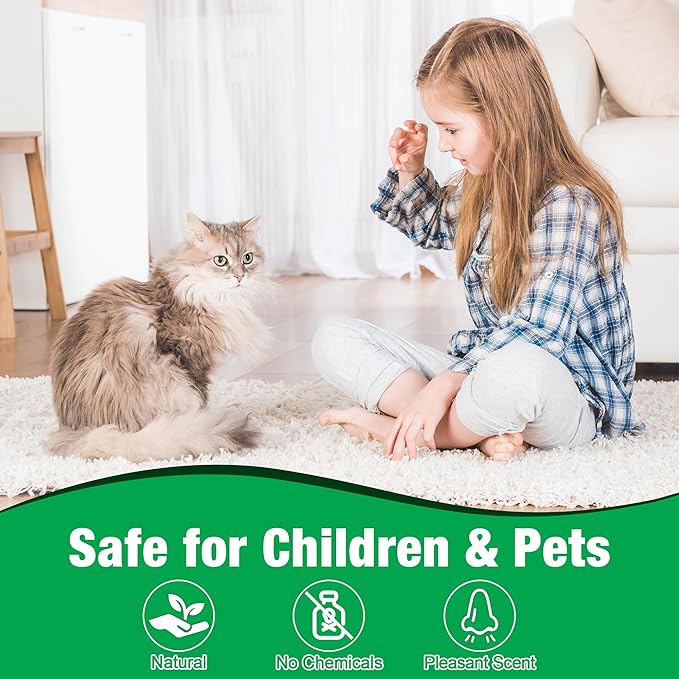 Cat Repellent Outdoor Indoor, 36 Pack Natural Peppermint Oil Cat Deterrent, Keep Cats Out of Yards, Plants, Gardens, Furniture from Cats and Dogs Educational Deterrents(Yellow)