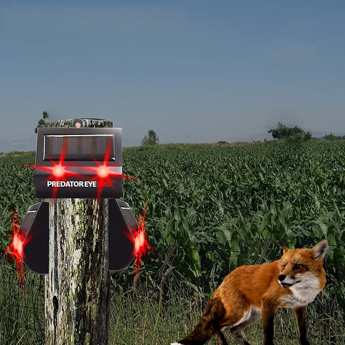 ASPECTEK Predator Eye PRO - Solar-Powered Predator Light with Kick Stand, 4600 Sq. Ft. Coverage for Night-Time Animal Control and Pest Repeller, 2 Pack