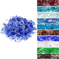 Onlyfire 10 lbs Fire Glass for Propane Fire Pit, 1/2-Inch High Luster Fireplace Glass Rocks for Fire Pit Table, Cobalt Blue