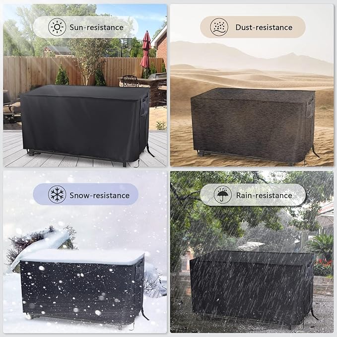 Fire Pit Cover Rectangular,Waterproof Fire Table Cover Rectangle for Outdoor Gas Propane Fire Table -64"L x 30"W x 26"H