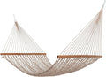 Original Pawleys Island Single Antique Brown Oatmeal Heirloom DuraCord Rope Hammock – 12 ft. x 50 in., 1-Person, 450 lb Capacity, Oak Spreader Bar, Zinc-Plated Hardware, Handcrafted in The USA