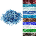 onlyfire 10 pounds Fire Glass for Propane Gas Fire Pit, 1/2-Inch High Luster Fireplace Glass Rocks for Fire Pit Table, Pacific Blue