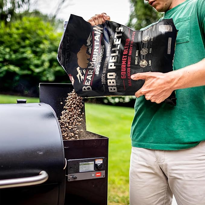 Bear Mountain All Natural Gourmet Blend Wood Pellets for Smoker, Grill & BBQ, 20 Lbs