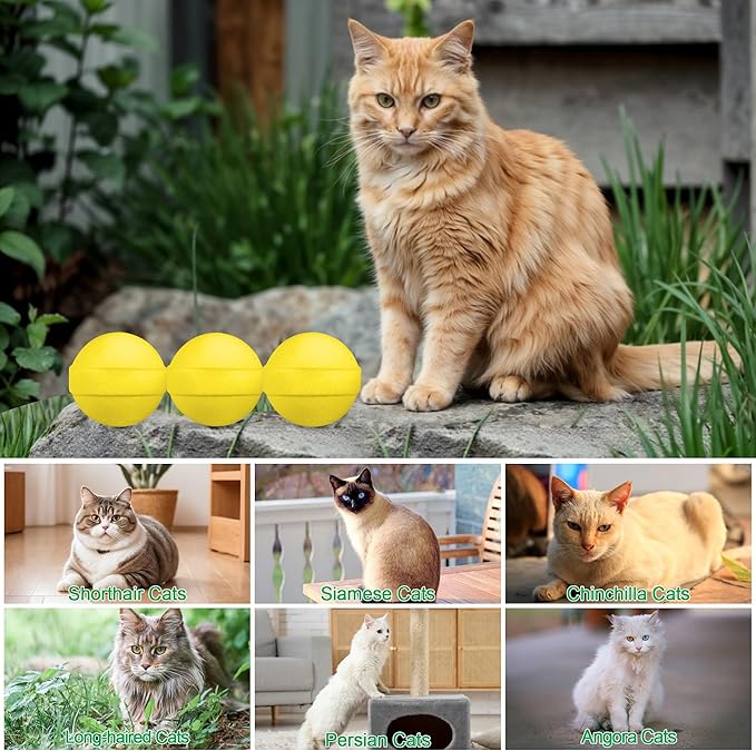 Cat Repellent Outdoor Indoor, 36 Pack Natural Peppermint Oil Cat Deterrent, Keep Cats Out of Yards, Plants, Gardens, Furniture from Cats and Dogs Educational Deterrents(Yellow)