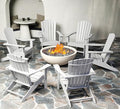 BRIOPAWS Adirondack-Chairs-Set of 6 | Fire Pit Chair | Oversized | HDPE Plastic | Weather Resistant | for Deck Outdoor Poolside Campfire | White