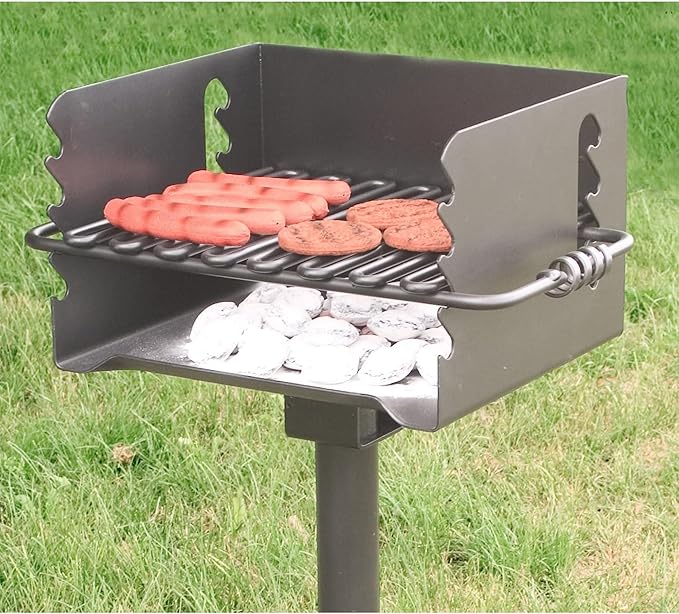 Pilot Rock 2 Pack Charcoal Grill, Park Style BBQ Camping Grill with Swivel, CBP-135