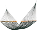 Original Pawleys Island Large Green DuraCord Rope Hammock – 13 ft. x 55 in., 2-Person, 450 lb Capacity, Oak Spreader Bar, Zinc-Plated Hardware, Handcrafted in The USA