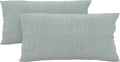 Covers & All Sunbrellla Outdoor Pillows for Patio Furniture, UV Fade Resistant & Waterproof Outdoor Sunbrella Lumbar Pillows, Set of 2 Inserts & Covers for Patios, Decks and Porches (Cast Mist)