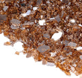Mesida Fire Glass for Propane Fire Pit, 1/2 Inch Reflective Firepit Glass Rocks for Fireplace, Outdoor Fire Table & Landscaping, 10 lbs Tempered High Luster Glass,Copper