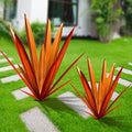 Homight Large Agave Sculpture Rustic Metal Agave Plant Outdoor Interior Decoration Outdoor Lawn Decoration Yard Wooden Posts Matching Garden Suitable for Patio