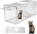 Animal Trap 32"x10"x12" Cage Trap, Heavy Duty Folding Raccoon Traps, Humane Cat Trap for Stray Cats,Rabbits,Squirrels,Outdoor Small Animal Trap,Humane Catch & Release