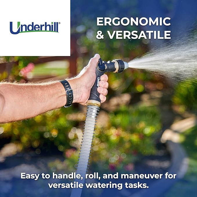 Featherweight EVO Lightweight Fabric Garden Water Hose for Outdoors, Yard, Kink-Resistant, Flexible, Weighs 5 Pounds, 200 PSI Working Pressure, 800 PSI Burst Pressure, 50 ft Long, Green