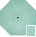 MASTERCANOPY 5-Year-Non-Fading Olefin 9FT Patio Umbrella Replacement Canopy-Light Blue Canopy Only