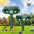 2 Pack Solar Ultrasonic Cat Repellent Outdoor, Waterproof Solar Animal Repellent for Garden, Ultrasonic Deer Deterrent Devices for Yard Lawn to Scare Rabbit, Dog, Squirre, Raccoon, Skunk (2)