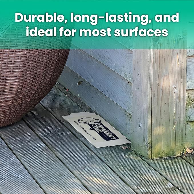 Exterminators Choice Large White Sticky Glue Boards for Insects - 8 Pack Flat Boards - Odorless Adhesive for Indoor Ant & Beetle Catching