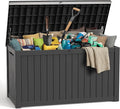 280 gallon Deck Boxes Resin Material Outside Storage Box Large Storage Bins with Lids Deck Boxes Outdoor Waterproof for Outdoor Use