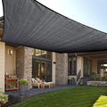 LOVE STORY Custom Size 7'x12' Graphite Grey Sun Shade Sail Rectangle UV Block Canopy Patio Sail Sunshades Fabric for Outdoor Garden Carport (We Make Custom Size)