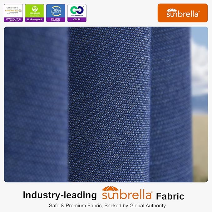 PURPLE LEAF 9' X 12' Sunbrella Cantilever Umbrella Outdoor Double Top Large Rectangle Umbrella Heavy Duty 360° Rotation Offset Patio Umbrella for Garden Deck Pool Backyard Spectrum Indigo