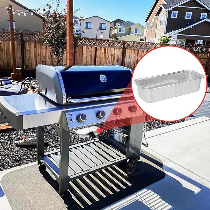WEBROIL 6498 6417 Grease Catcher Pans for Weber Genesis II 400 & 600,Aluminum Foil Tray Liners for Weber 28''/36" Gas Griddle, for Weber 400/600 Summit Series Smokefire EX6 EPX6 EX4 Gas Grill,20 Packs