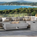 60" Rectangular Propane Fire Pit – 50,000 BTU Fire Table with Lid,Rocks and Cover – Backyard Fire Pits Outdoor – Propane Gas Fireplace for Deck and Patio