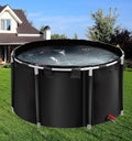 Above Ground Pond,Canvas Fish Pond Pool,Round Thickening Koi Pond Tank,PVC Fish Pond,Pool Above Ground with Durable Framed,for Fish Farming Aquatic Products Breeding Pond 59x39in/449Gal