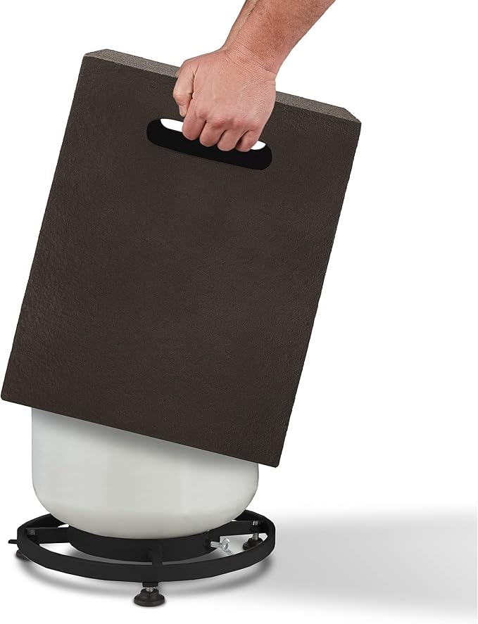 Real Flame Baltic Propane Tank Cover - Conceals a 20 Pound Tank and Doubles as a Side Table - Weather, Sun & Rustproof