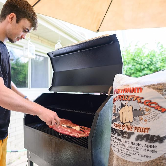 CookinPellets 40PM Perfect Mix 100 Percent Natural Hickory, Cherry, Hard Maple, and Apple Grill Smoker Smoking Hardwood Wood Pellets, 40 Pound Bag (5 Pack)