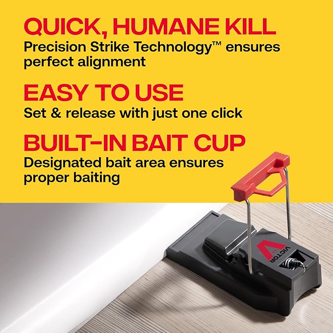 Victor M140B Quick-Kill Easy Set Mouse Trap, 2 Reusable Mouse Traps