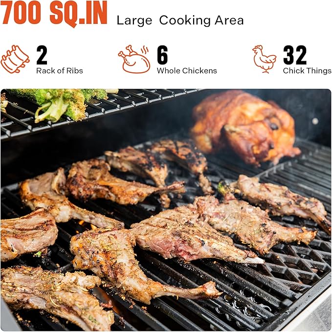 Monument Grills Larger 4+2 Burner Propane Gas Grills Stainless Steel Cabinet Style with Clearview® Lid, Knob Controls, Built-In Thermometer, Infrared Side Sear Burners & Side Burners, Outdoor Use