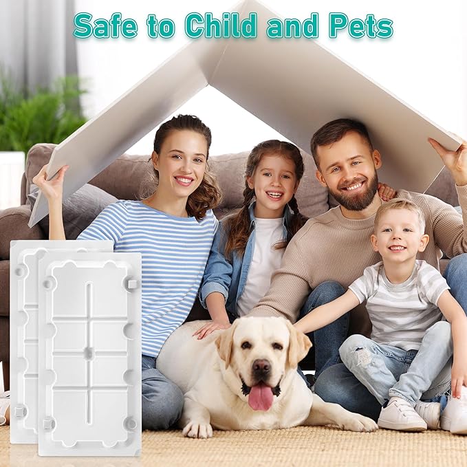 Qualirey 12 Pack Glue Traps for Rats and Snakes, Larger and Heavy Duty Baited Sticky Traps with Non Toxic Glue, Exterminator Plastic Mouse Indoor Board, Ready to Use, Safe to Children and Pets (White)