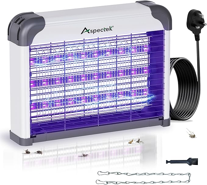 Aspectek LED Bug Zapper Indoor – High-Voltage Mosquito and Fly Trap, Energy-Efficient Insect Killer with 3 Long-Life LED Lamps, Safe & Durable Bug Light Trap for Home