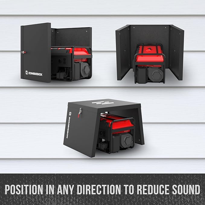 Generator Running Cover & Acoustic Barrier | Heavy-Duty Steel Generator Shelter for Portable Generators up to 12,000W | Outdoor Enclosure & Noise Reduction Tent | Rain & Snow Protection