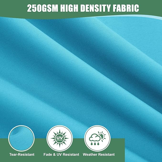 Chaise Lounge Cushions Outdoor Set of 4 - Waterproof and Fade Resistant Sun Lounger Replacement Cushions - Patio Lounger Pads with Removable Cover for Pool, Deck, Lawn, 72 x 21 x 3 Inch, Teal