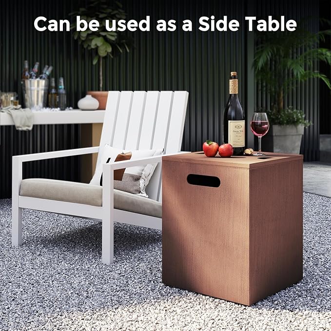 Propane Tank Cover Table 20 Lb Propane Tank Storage Box Holder Outdoor Gas Tank Cover Outside Hideaway Table For Gas Fire Pits