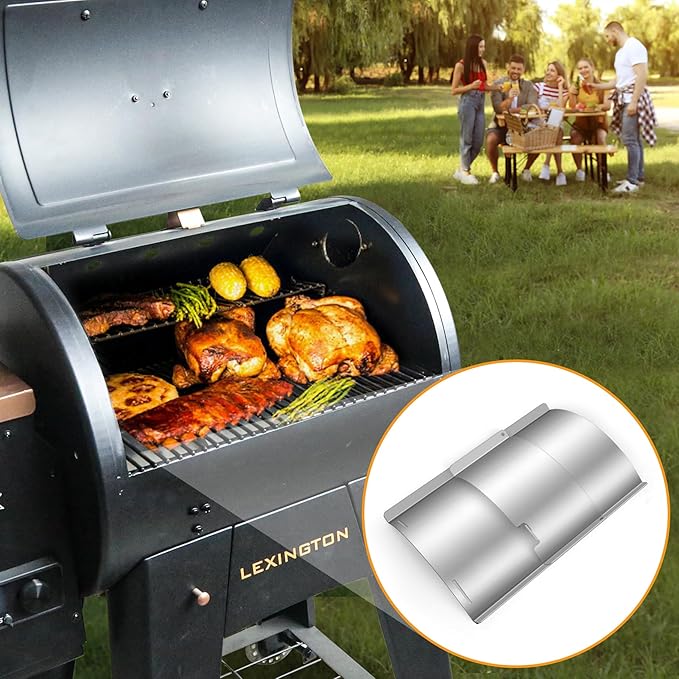 Flame Broiler Kit for Pit Boss Sportsman/Navigator 540/500/550 Series Smoker Grill,Heat Diffuser Compatible with Pit Boss Replacement Parts PB500NX PB500SP PB550G,Includes Main Plate and Slide Cover