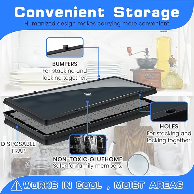 Landisun Mouse Rat Traps Roach Snakes Mices Spider Pest Glue Trap Indoor for Home