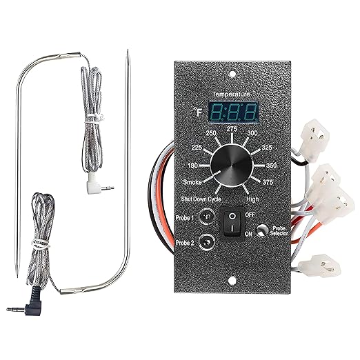 Digital Thermostat Controller Replacement Compatible with Traeger Wood Pellet Grills, with 2-Packs Meat Temperature Probe